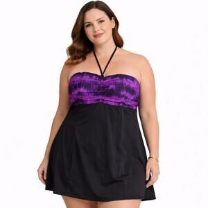 NWT Jaclyn Smith Bandeau Swimdress | Size 18